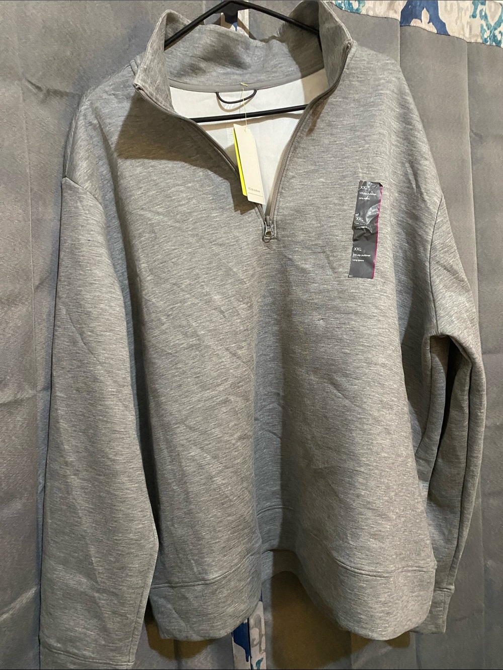 all in motion Men's Light Grey Half-Zip Sweater